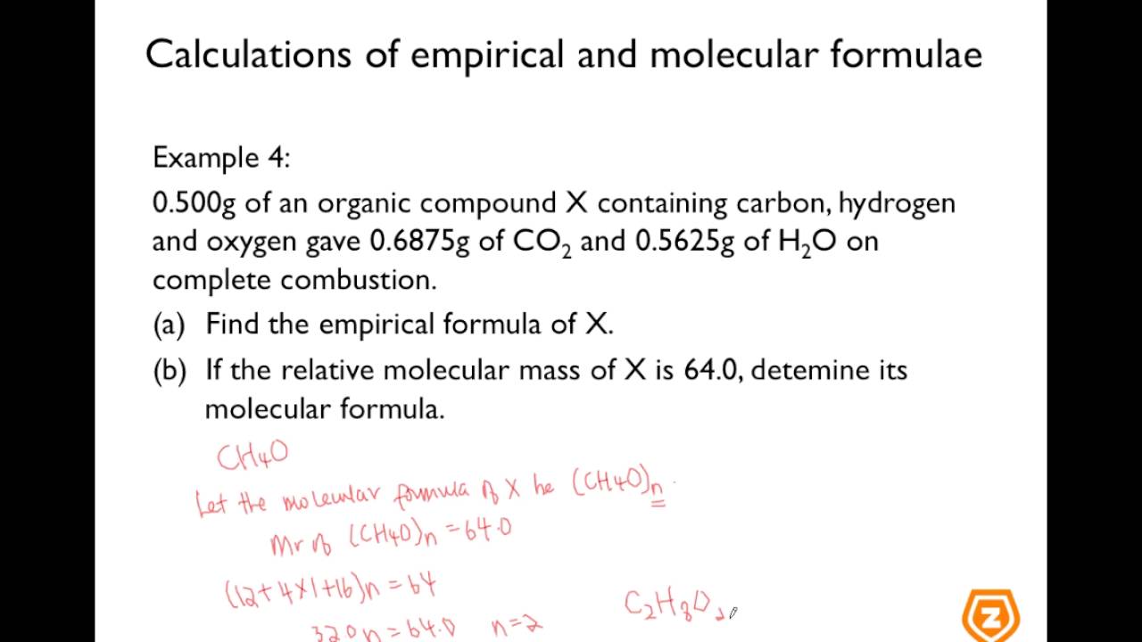 Chemistry H2 GCE A Levels 9647 / 9729 Singapore Molecular and Empirical Formulae