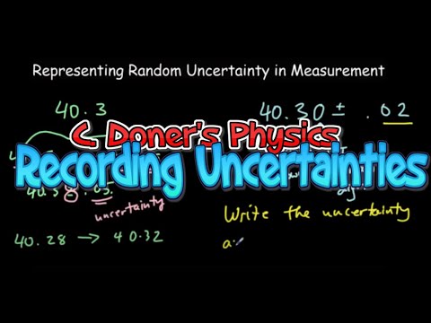 IB Physics: Recording Uncertainties