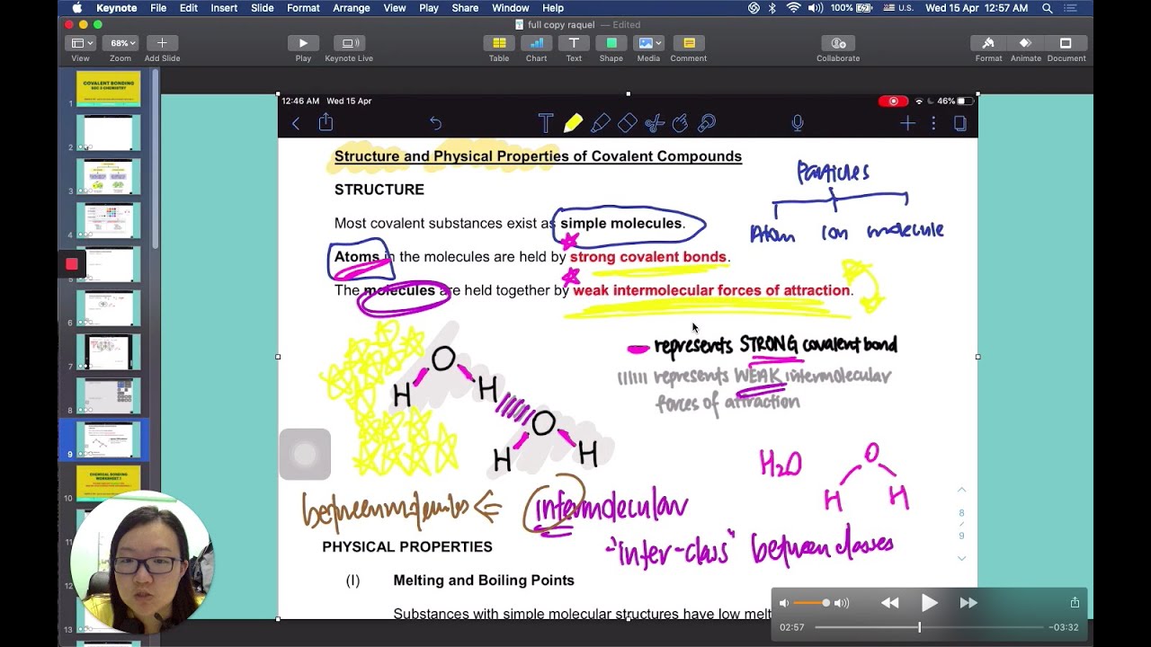 Sec 3 Chemistry - COVALENT BONDING