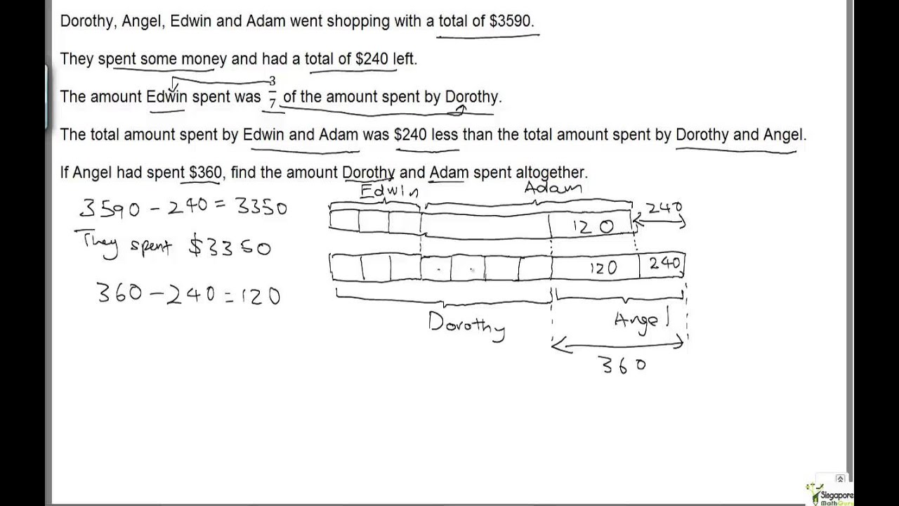 Primary 5, Maths,Whole numbers and Fractions [Watch, Learn &  Try @ www.singaporemathguru.com]