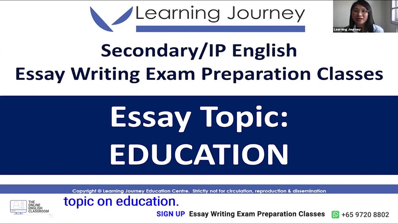 Secondary IP English Essay Writing Exam Preparation Class Tuition Online Singapore Sengkang Punggol