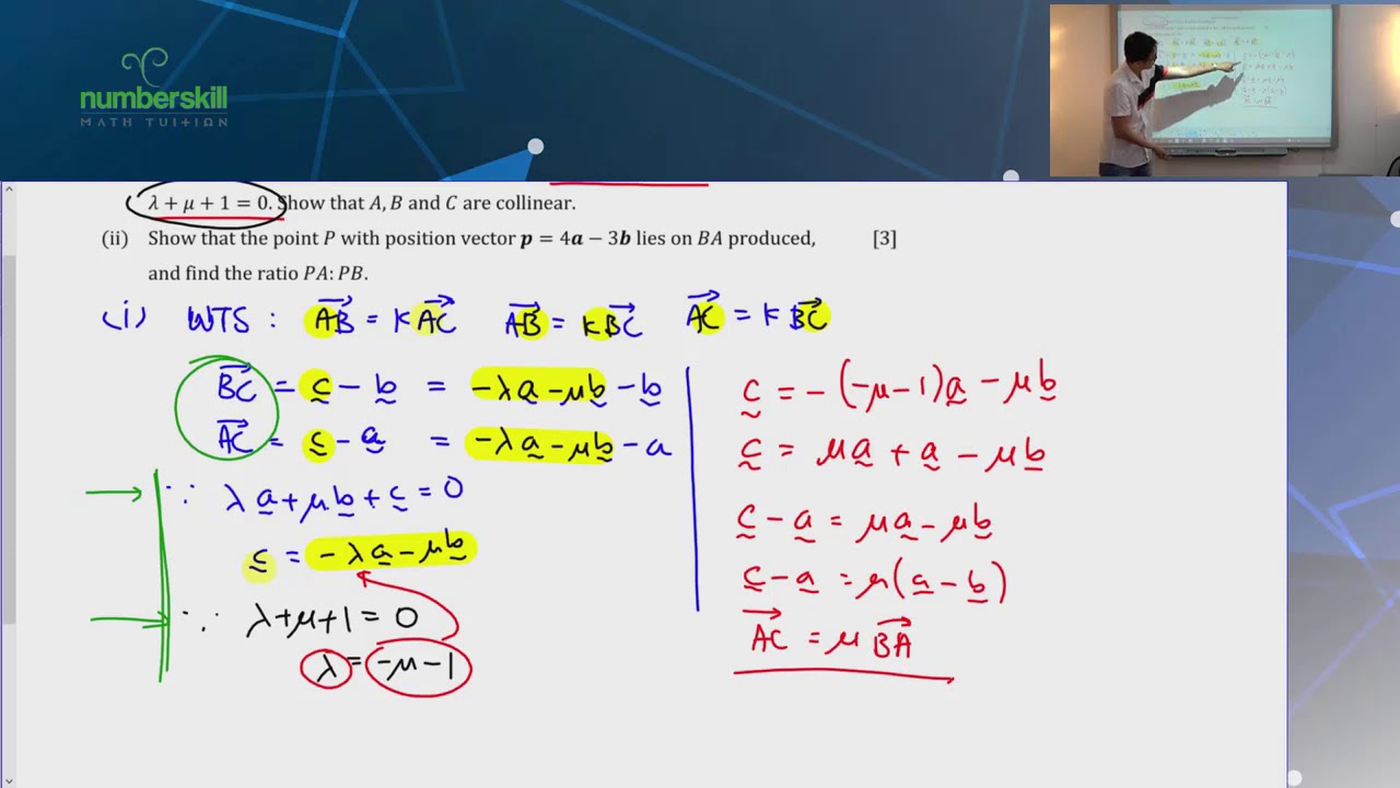 JC H2 Math EoY Vectors revision