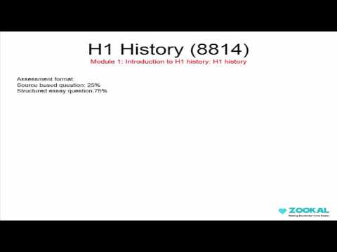History H1 8814 JC Singapore A Levels