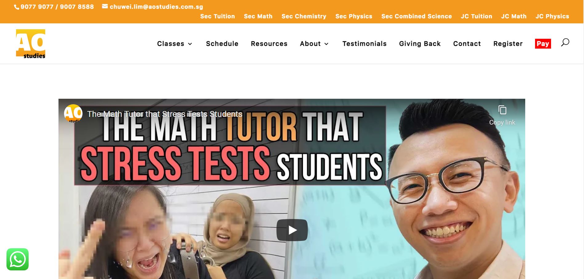 AO Studies Secondary School Tuition