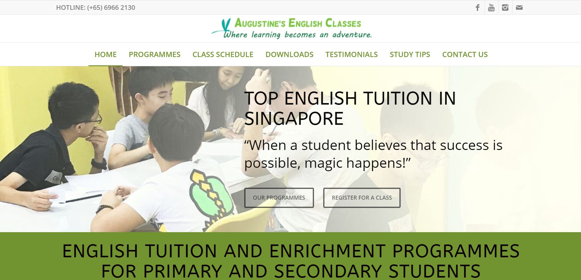 Augustine's English Classes Secondary School Tuition