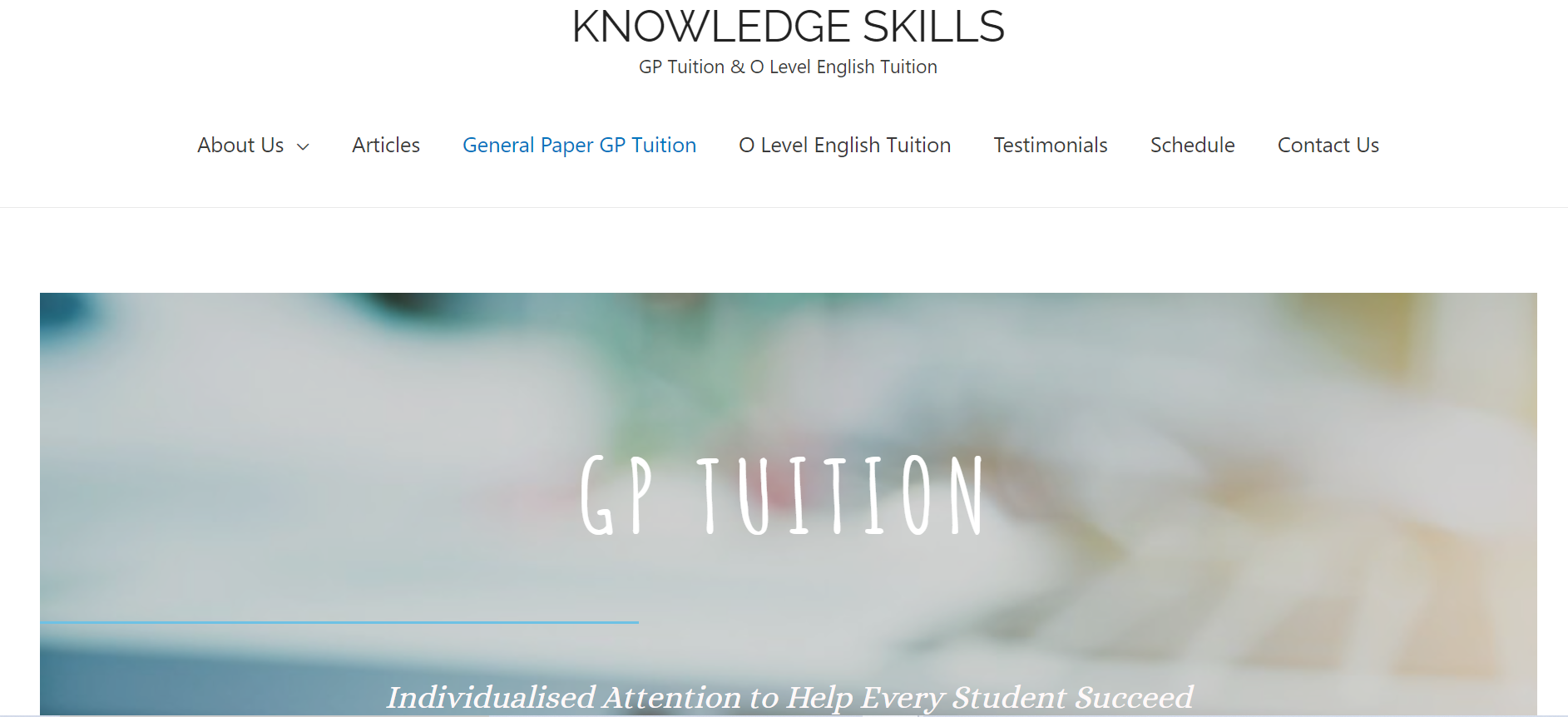 Knowledge Skills English Tuition
