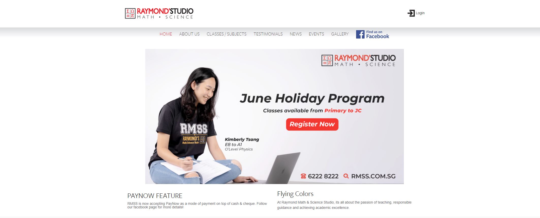 Raymond's Maths & Science Studio JC Tuition