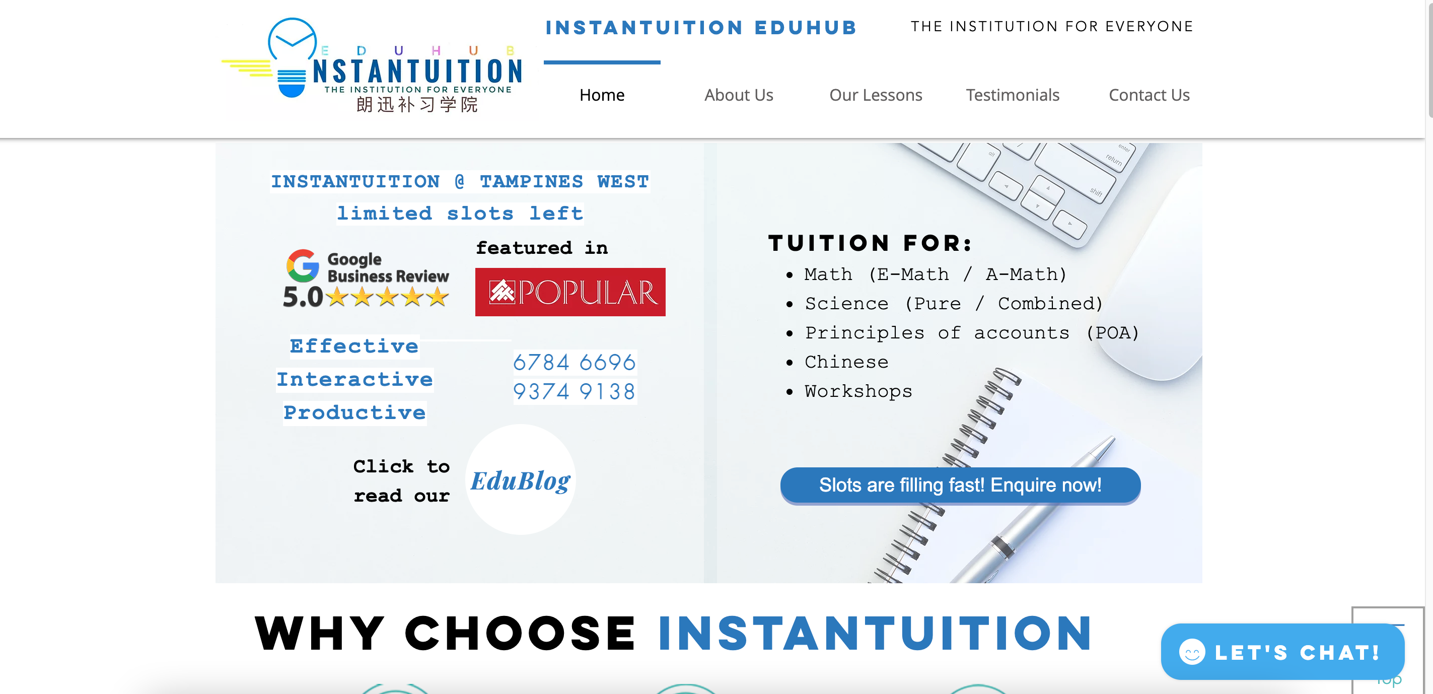 instantuition-science-tuition-centre